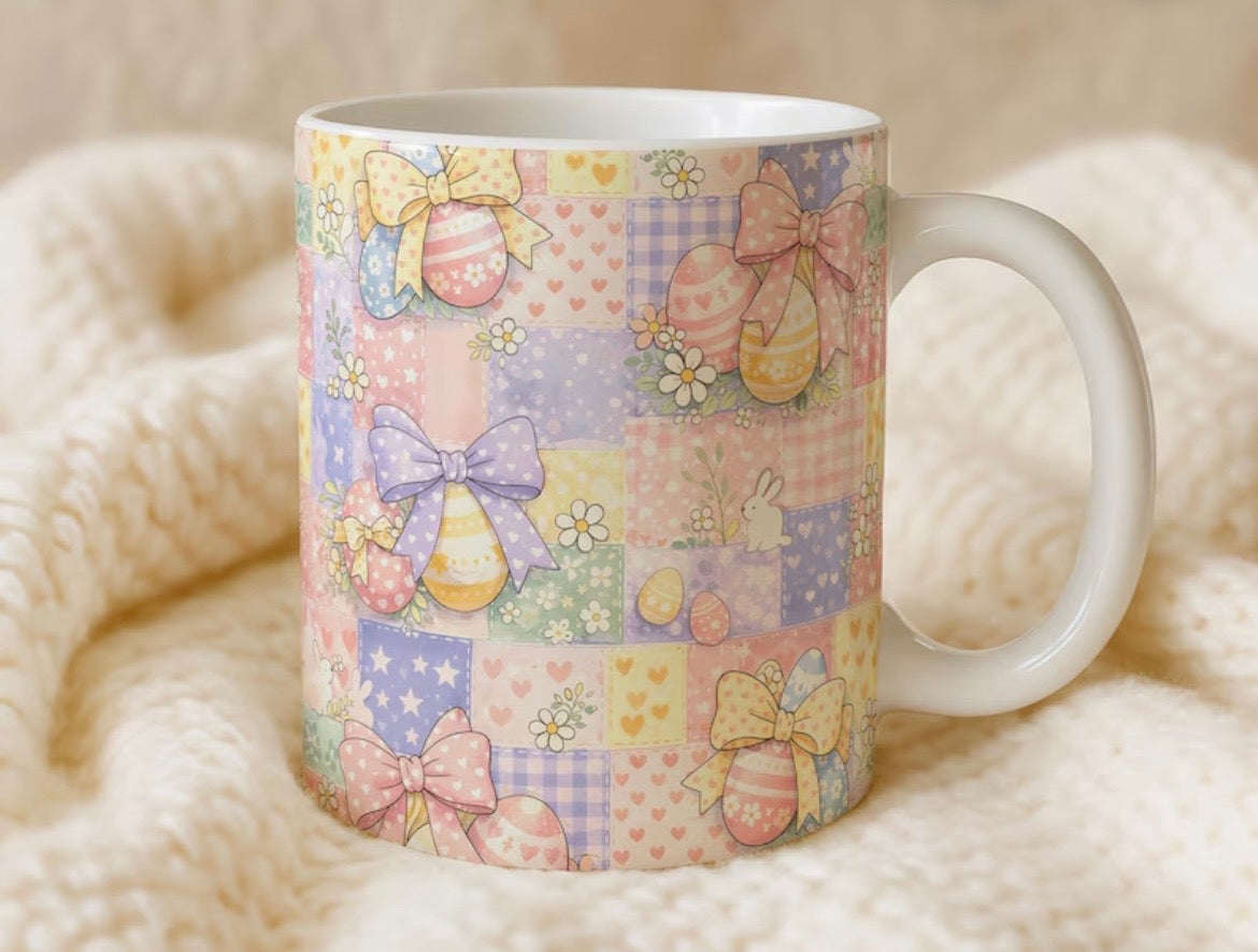 Quilt print mug