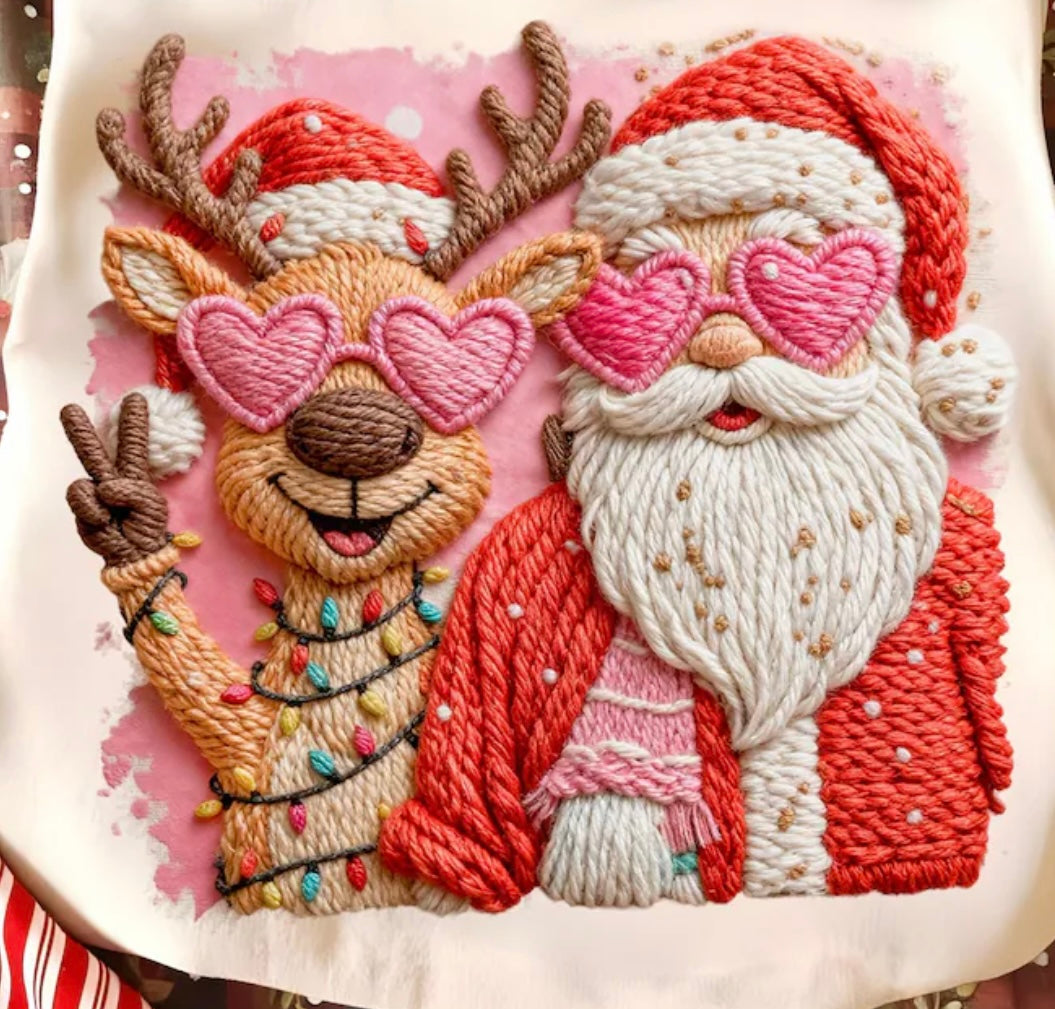 Santa and his reindeer