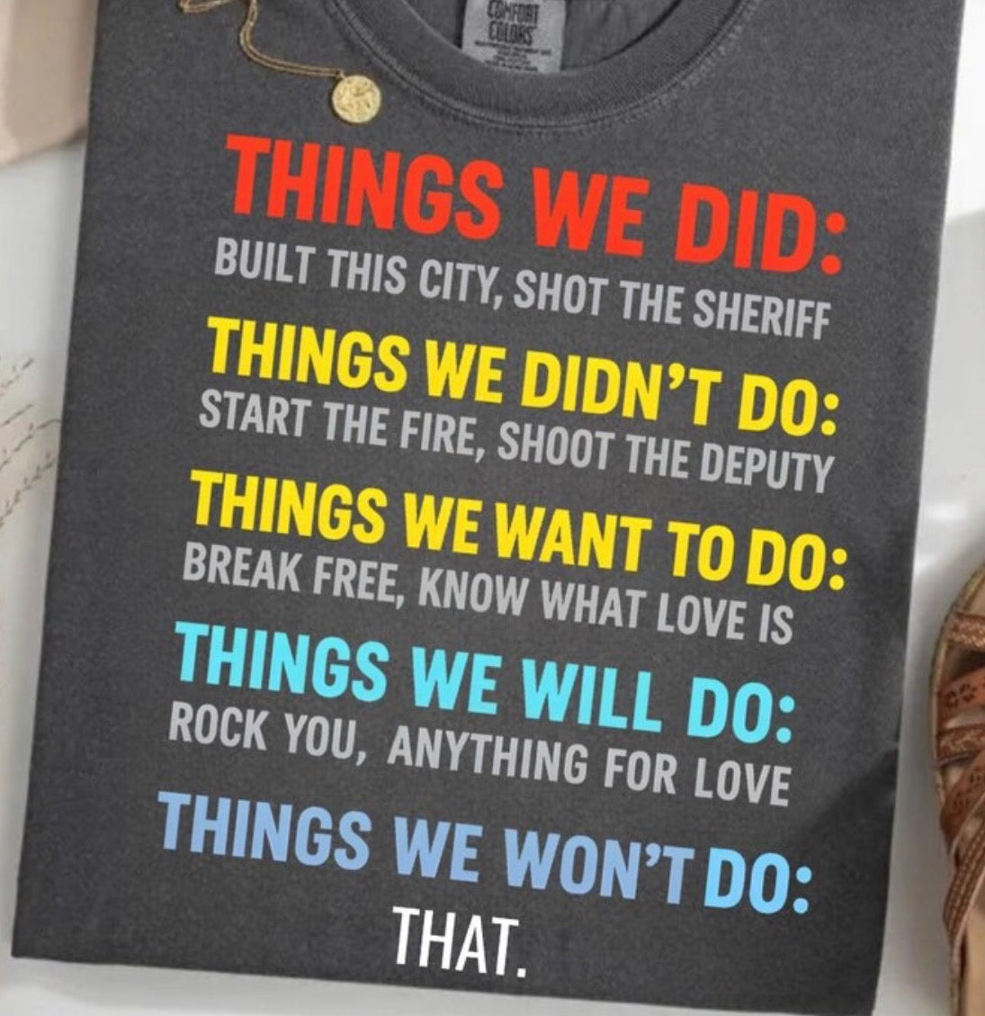 Things we did