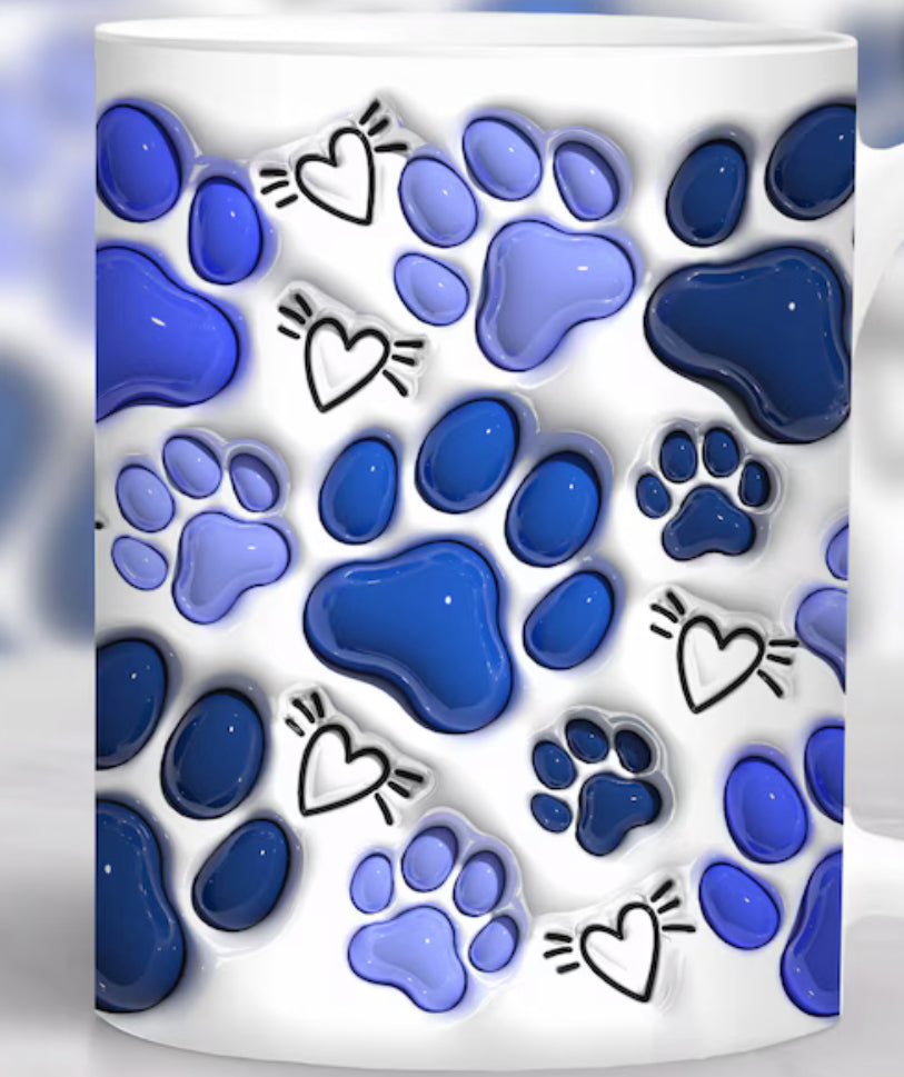 Blue dog paw