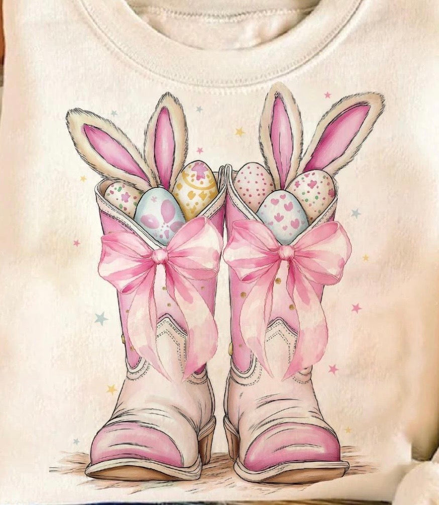 Pink Easter boots