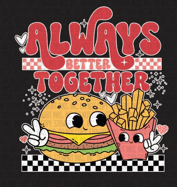 Burgers and fries vinyl