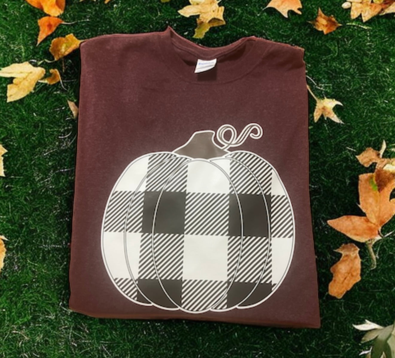 Buffalo plaid pumpkin T or Sweatshirt