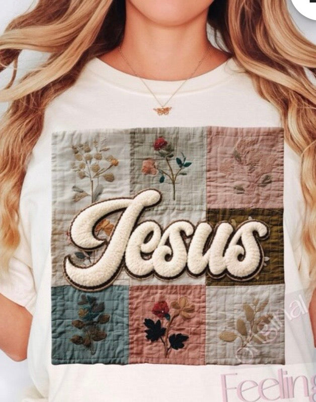 Jesus patchwork design