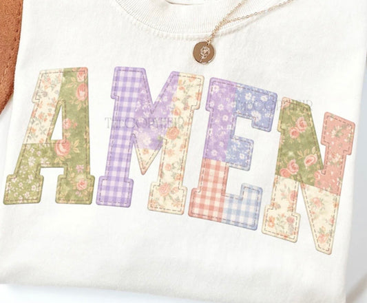 Amen patchwork design