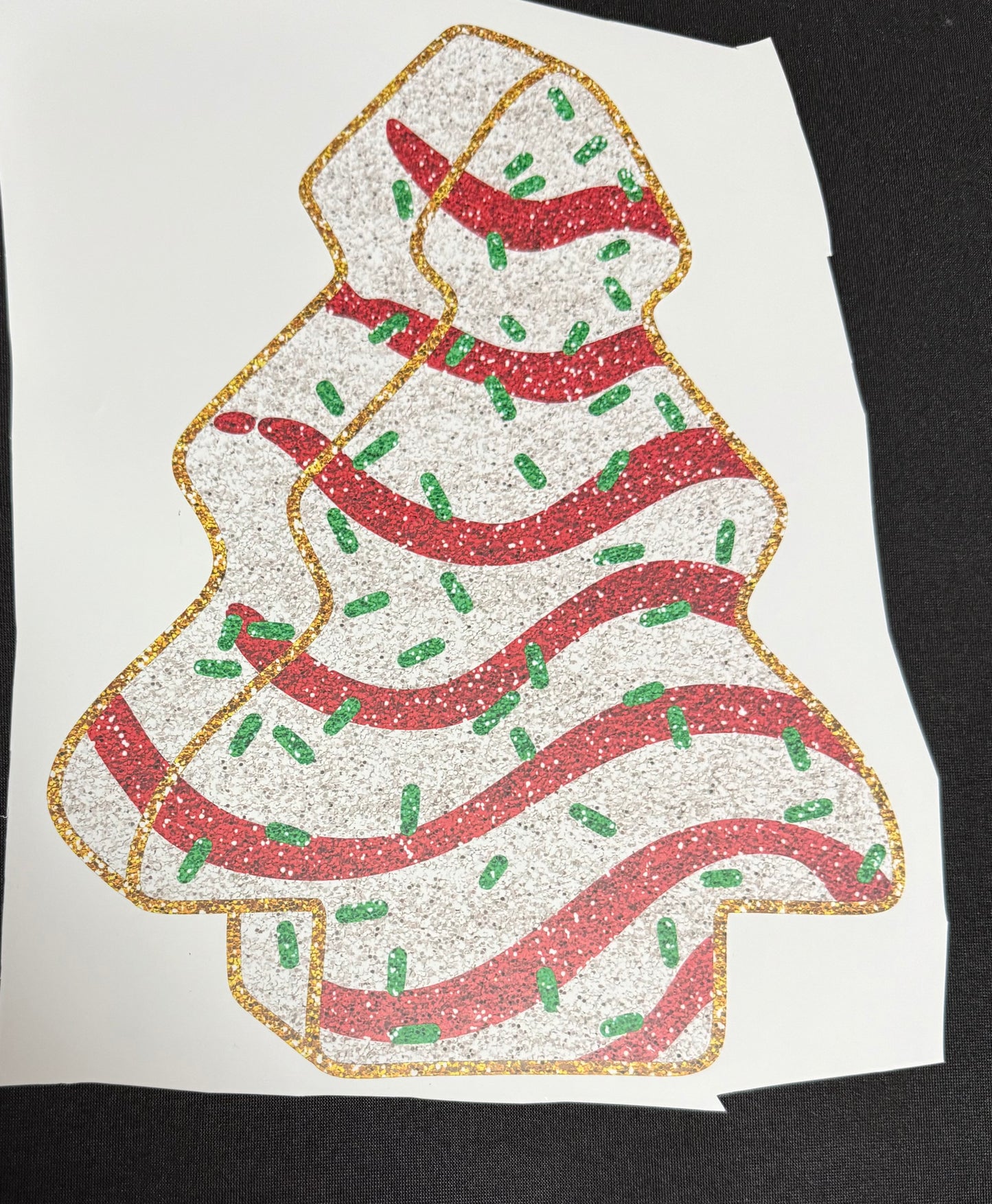 Glitter tree cake t shirt