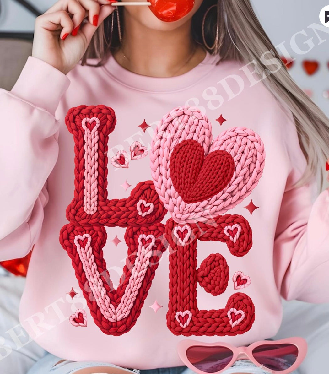 Knitted love T- Shirt