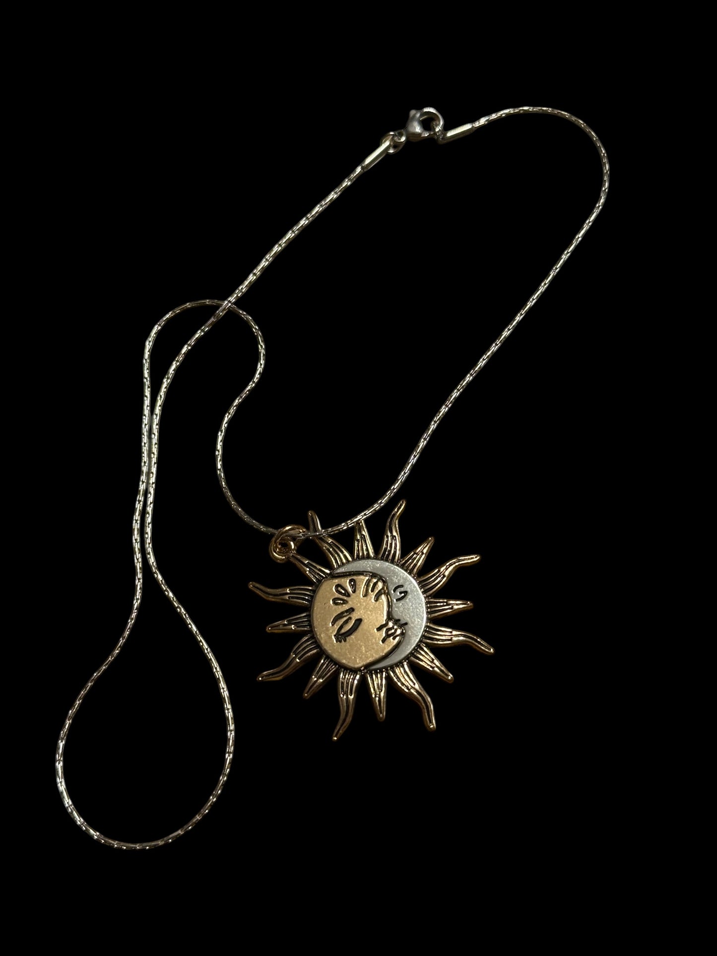 Moon and star necklace