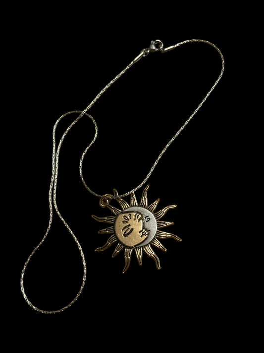 Moon and star necklace