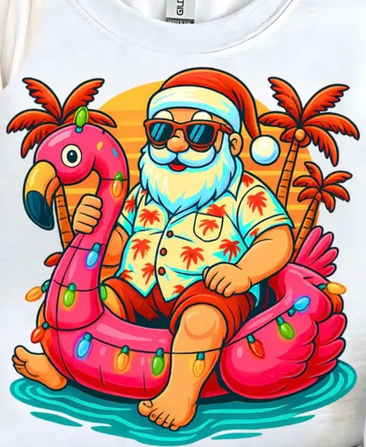 Christmas flamingo