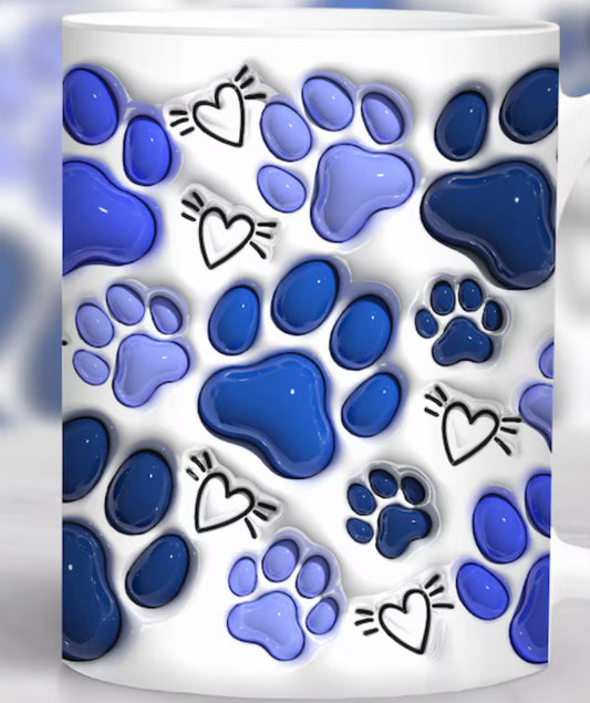 Blue dog paw