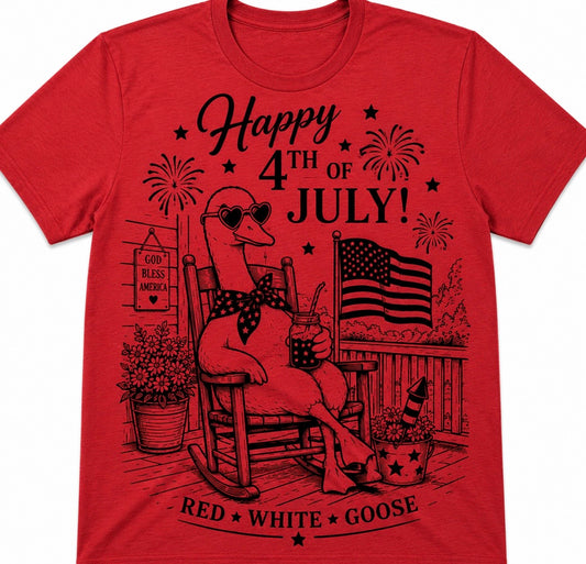 4th of July porch goose
