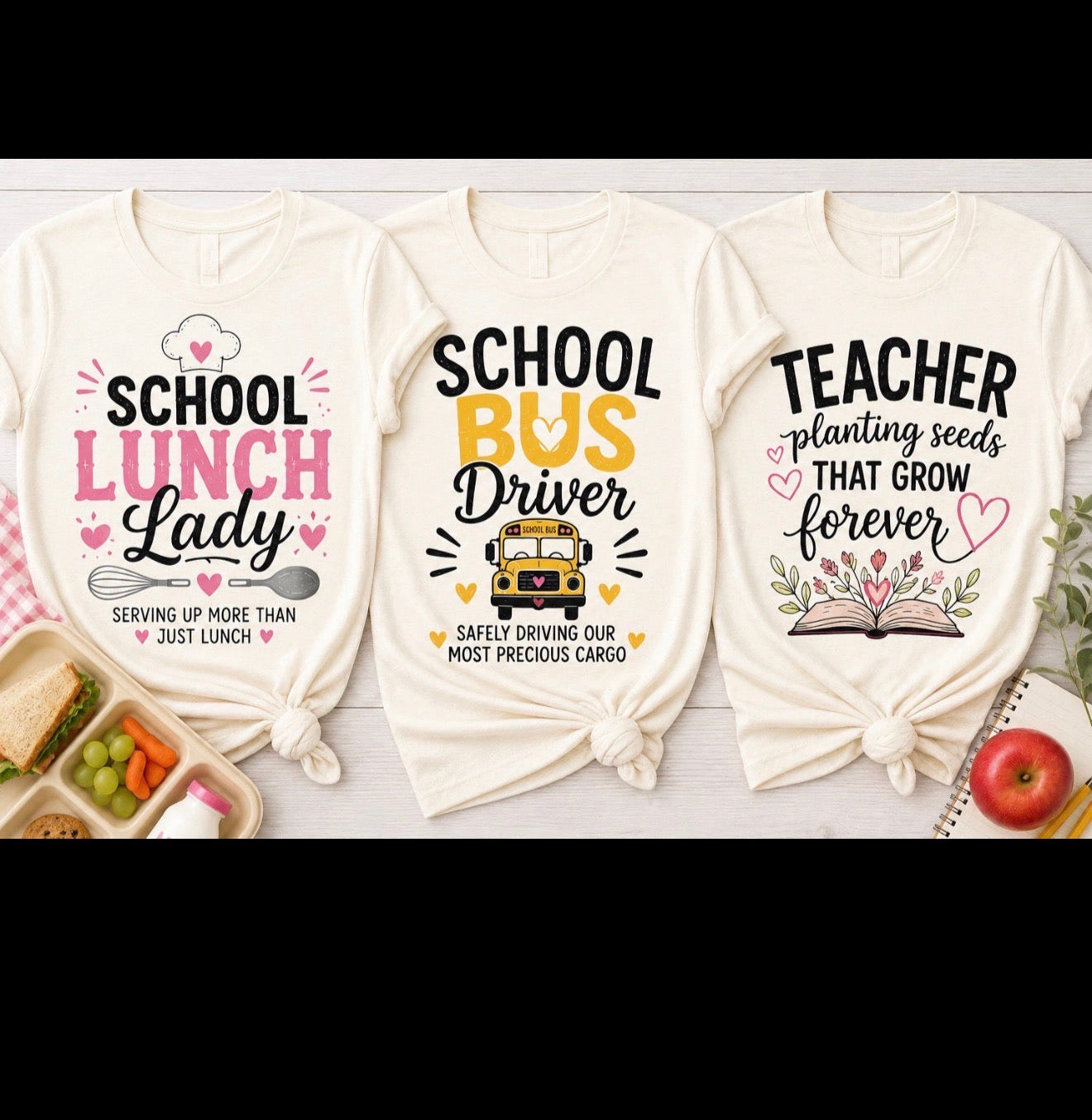 Bus driver, Lunch Lady, Teacher