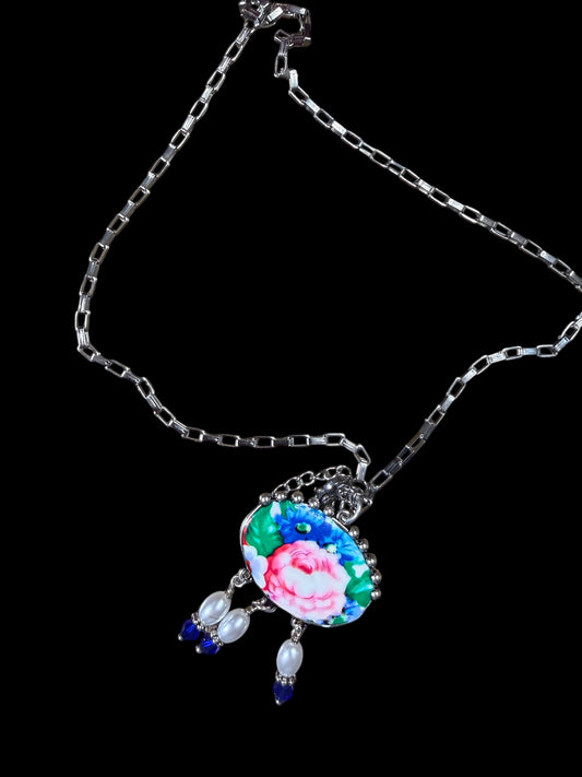 Blue stone  necklace