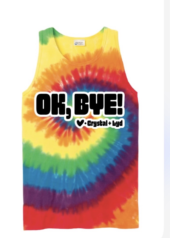 Tye Dye merch tank unisex sizing runs big