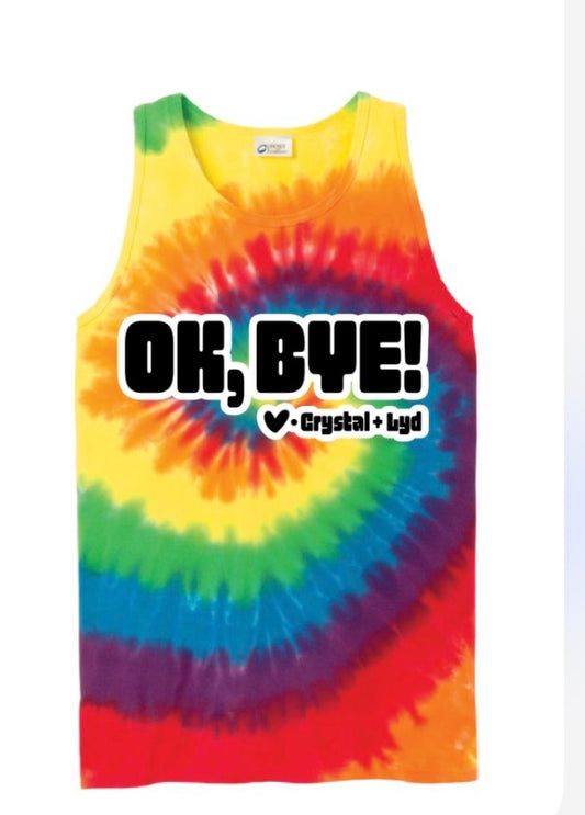 Tye Dye merch tank unisex sizing runs big