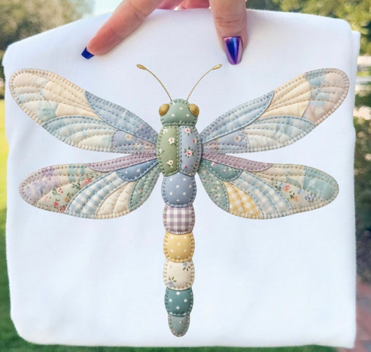 Dragonfly patchwork design