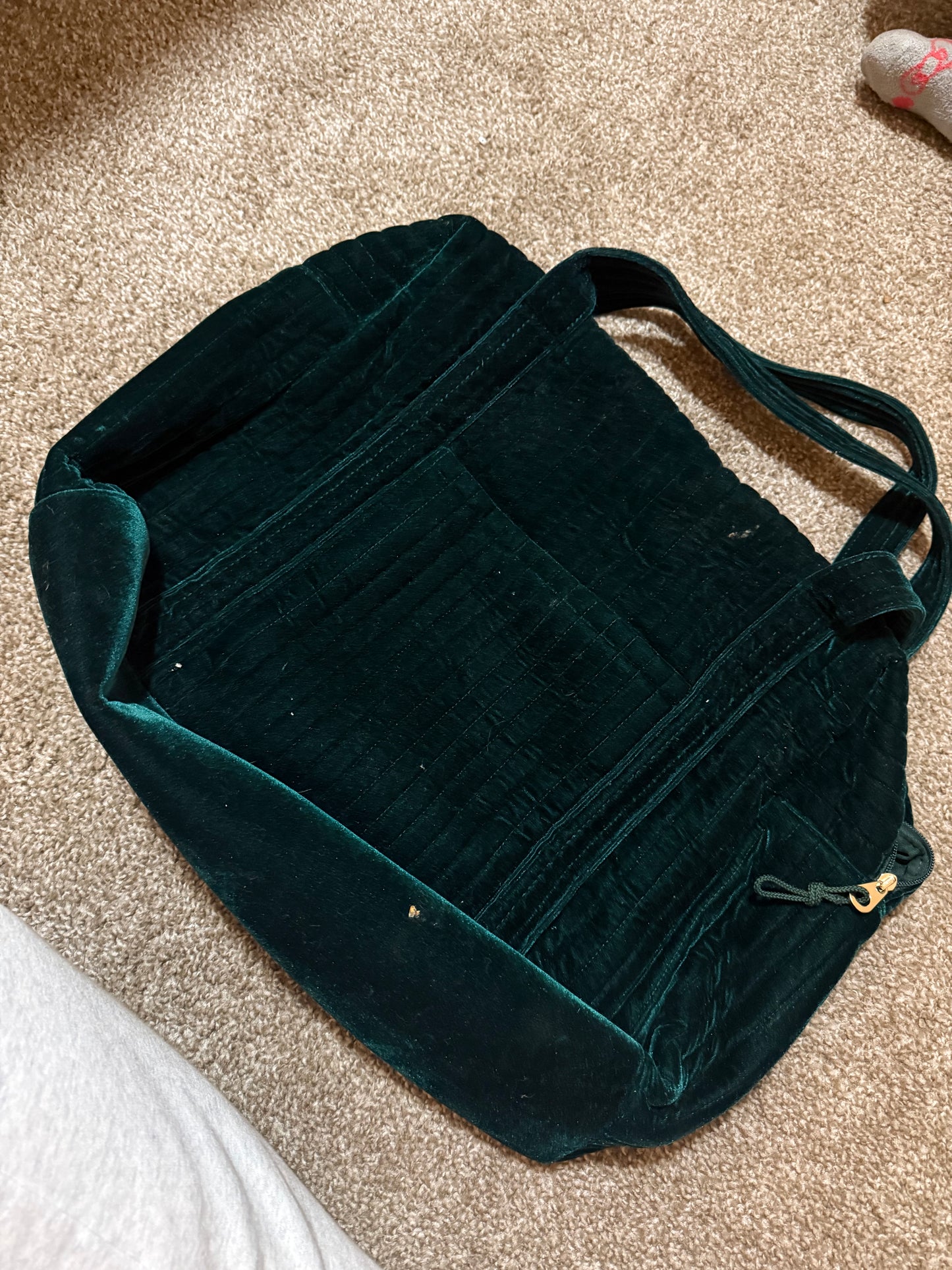 Huge velvet laptop overnight bag