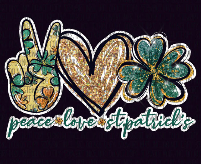 Peace love st Patrick KIDS (vinyl)