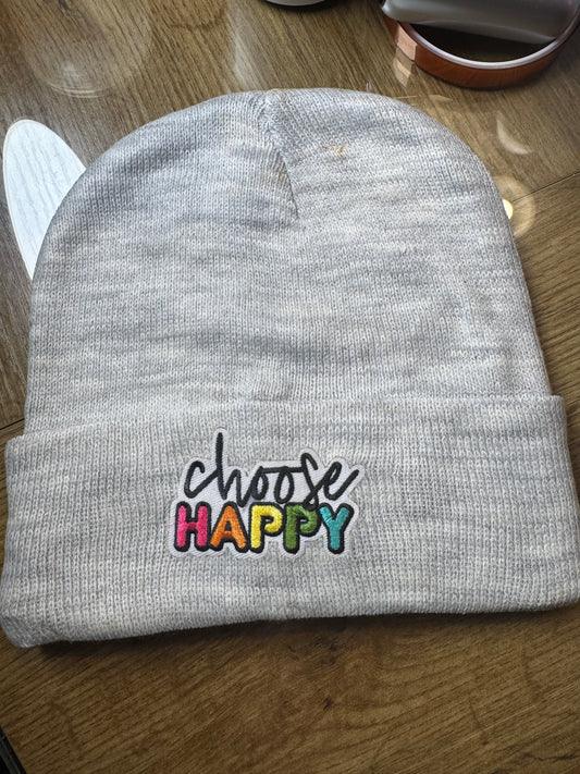 Choose happy beanie