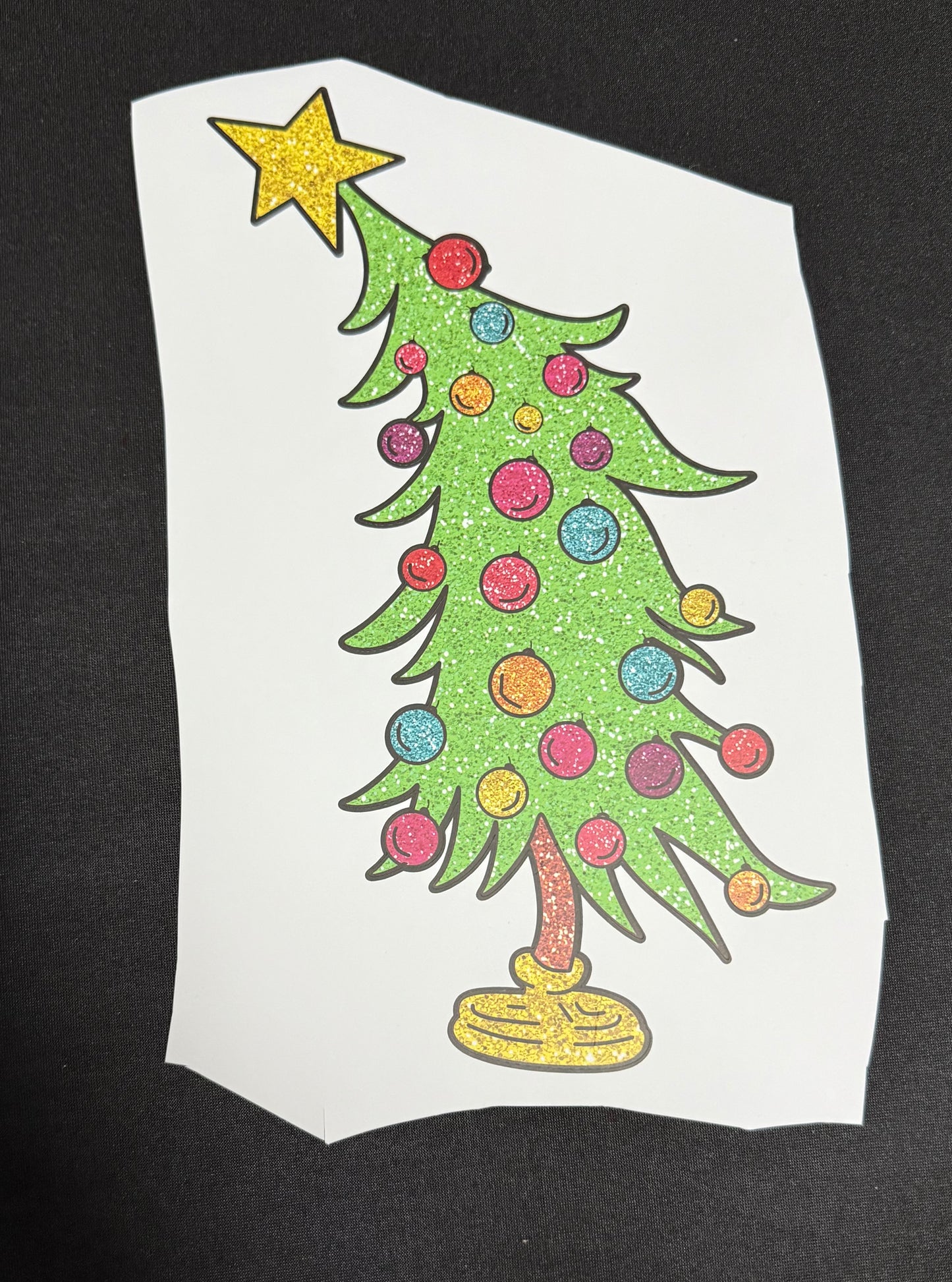 Glitter tree t shirt