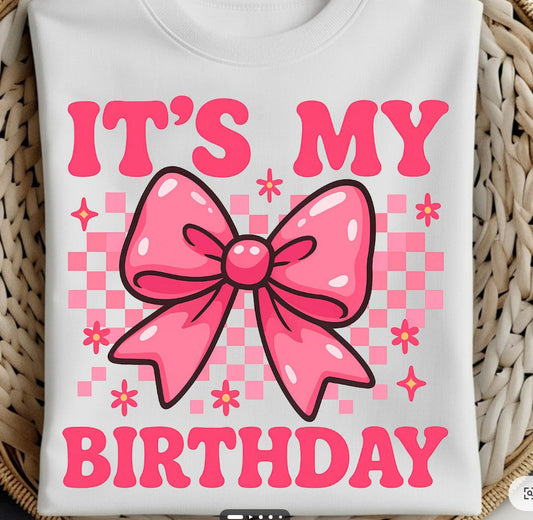 LIMITED TIME ONLY checkered bow birthday