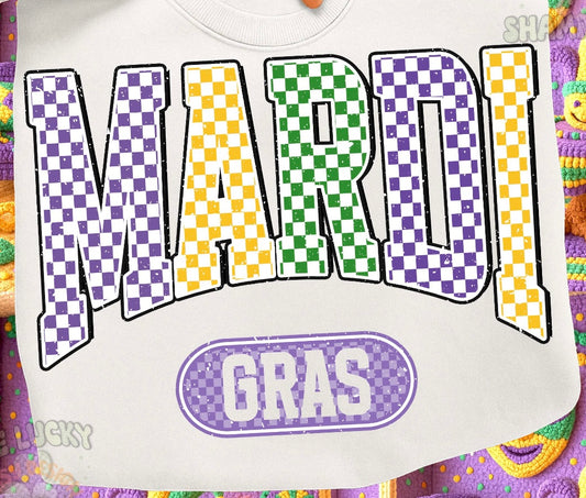 Checkered print Mardi Gras ￼￼